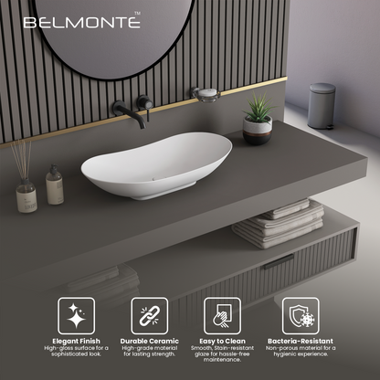 Ceramic Counter Top Basin Big Size (Wave)