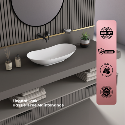 Ceramic Counter Top Basin Big Size (Wave)