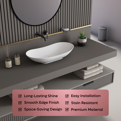 Ceramic Counter Top Basin Big Size (Wave)