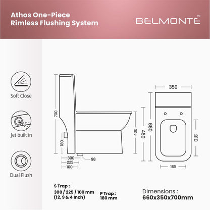 Designer One Piece Water Closet (Athos OP Royal Blue)