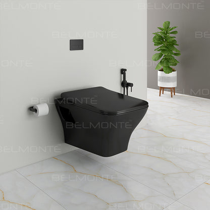 Black Wall Hung Toilet (Neon Wh)