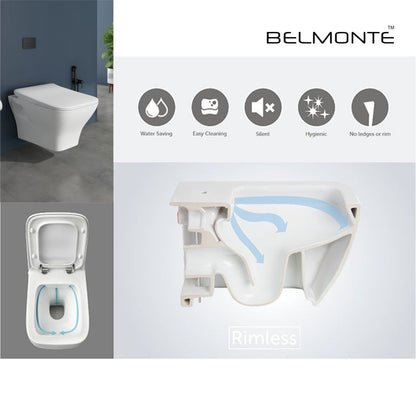 Black Wall Hung Toilet (Neon Wh)