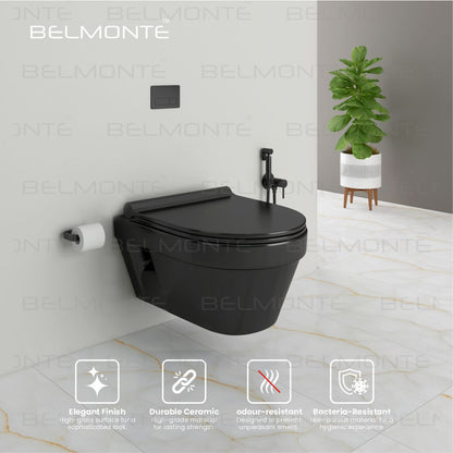 Black Wall Hung Toilet (Retro Wh)